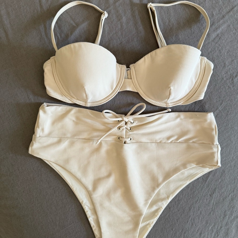 Onia Dalia Rib Top & Bottom 2 Piece Bikini~Like New - Picture 11 of 15